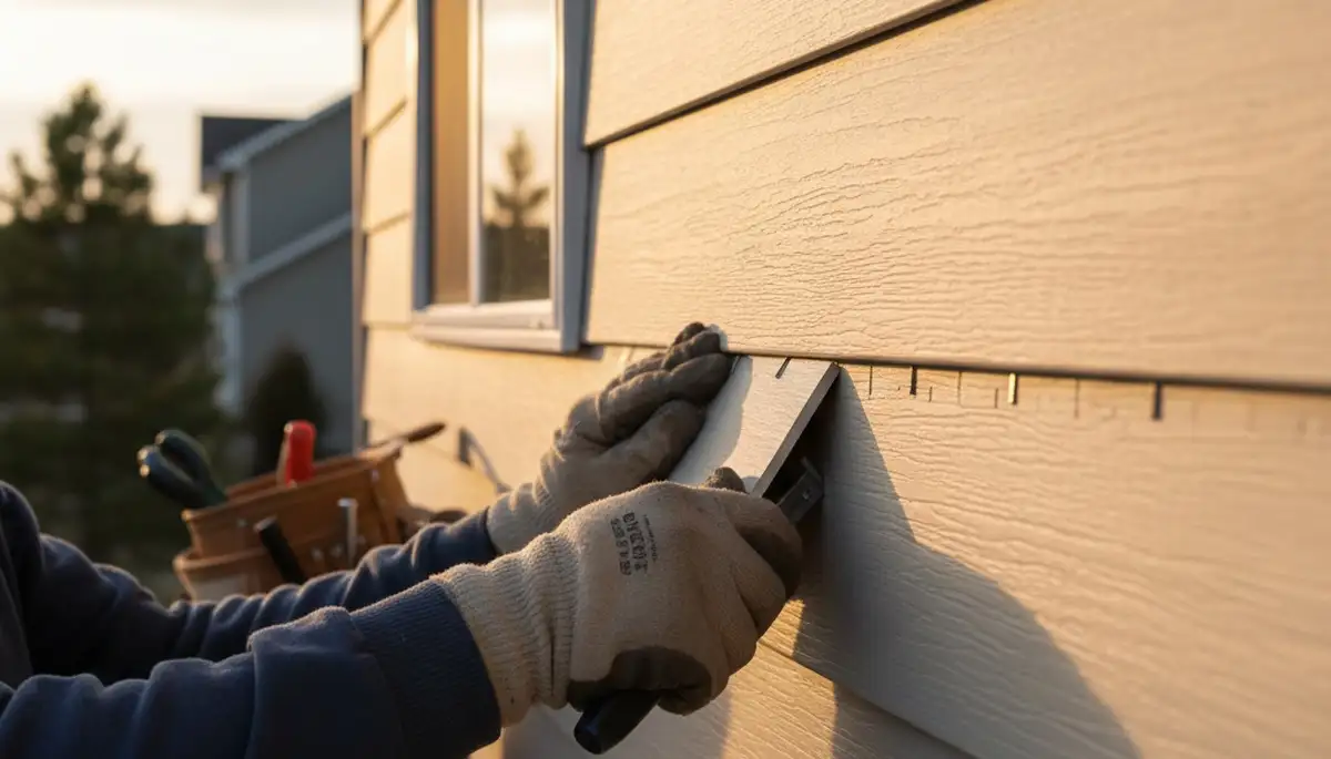 Close-up of expert vinyl siding installation detail work at Aurora, CO home by Next Level Exteriors