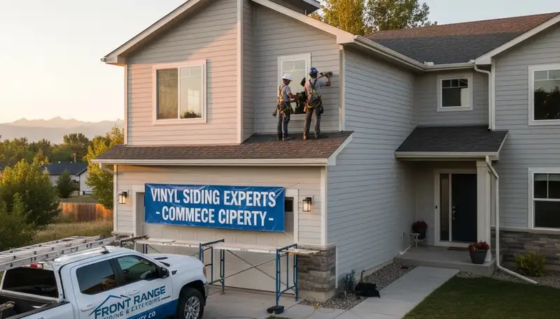 Professional vinyl siding installation on home exterior in Aurora, CO
