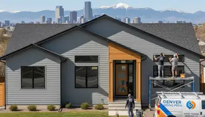 Professional vinyl siding installation on home exterior in Aurora, CO
